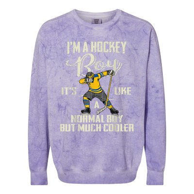 Hockey Boy Funny Gift Funny Dabbing Player Gift Boys Kids Bzr Great Gift Colorblast Crewneck Sweatshirt