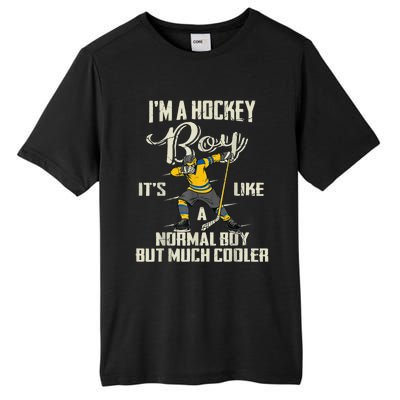 Hockey Boy Funny Gift Funny Dabbing Player Gift Boys Kids Bzr Great Gift Tall Fusion ChromaSoft Performance T-Shirt