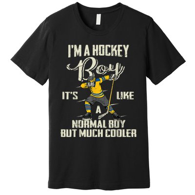 Hockey Boy Funny Gift Funny Dabbing Player Gift Boys Kids Bzr Great Gift Premium T-Shirt