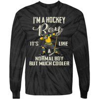 Hockey Boy Funny Gift Funny Dabbing Player Gift Boys Kids Bzr Great Gift Tie-Dye Long Sleeve Shirt