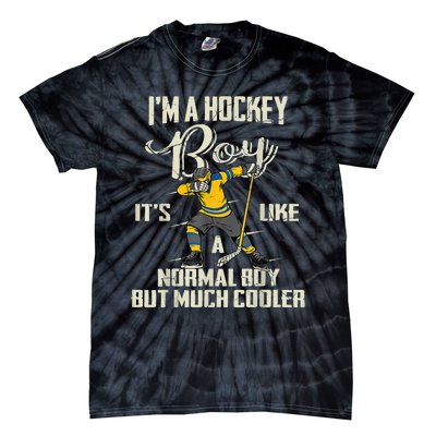 Hockey Boy Funny Gift Funny Dabbing Player Gift Boys Kids Bzr Great Gift Tie-Dye T-Shirt