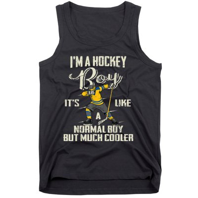 Hockey Boy Funny Gift Funny Dabbing Player Gift Boys Kids Bzr Great Gift Tank Top