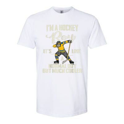 Hockey Boy Funny Gift Funny Dabbing Player Gift Boys Kids Bzr Great Gift Softstyle CVC T-Shirt