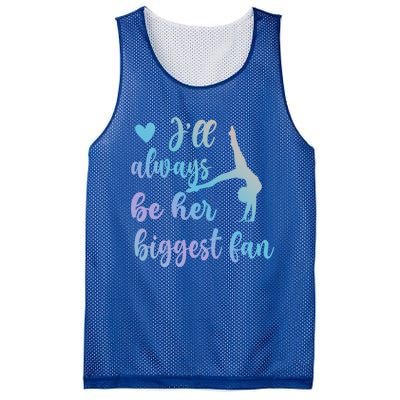 Her Biggest Fan Gymnastics Mom Of Gymnast Mama Cute Gift Mesh Reversible Basketball Jersey Tank