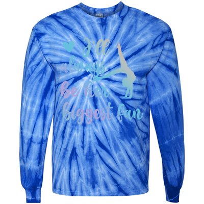 Her Biggest Fan Gymnastics Mom Of Gymnast Mama Cute Gift Tie-Dye Long Sleeve Shirt