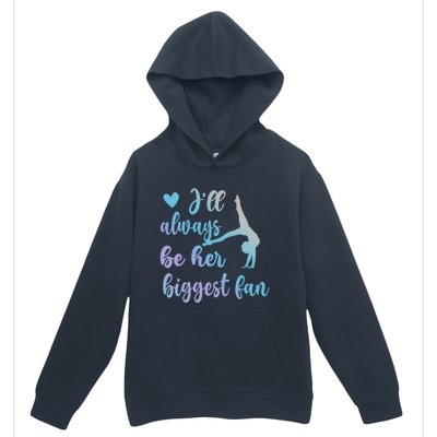 Her Biggest Fan Gymnastics Mom Of Gymnast Mama Cute Gift Urban Pullover Hoodie