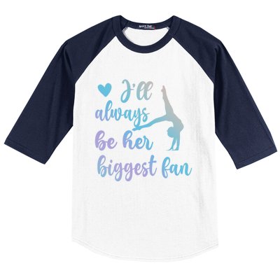 Her Biggest Fan Gymnastics Mom Of Gymnast Mama Cute Gift Baseball Sleeve Shirt