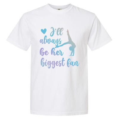 Her Biggest Fan Gymnastics Mom Of Gymnast Mama Cute Gift Garment-Dyed Heavyweight T-Shirt