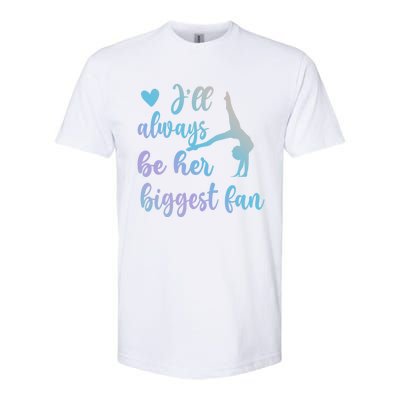 Her Biggest Fan Gymnastics Mom Of Gymnast Mama Cute Gift Softstyle CVC T-Shirt