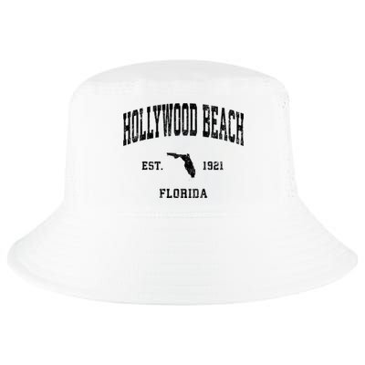 Hollywood Beach Florida Fl Vintage Established Athletic Sports Design Cool Comfort Performance Bucket Hat
