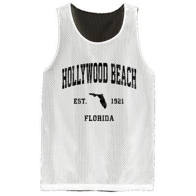 Hollywood Beach Florida Fl Vintage Established Athletic Sports Design Mesh Reversible Basketball Jersey Tank