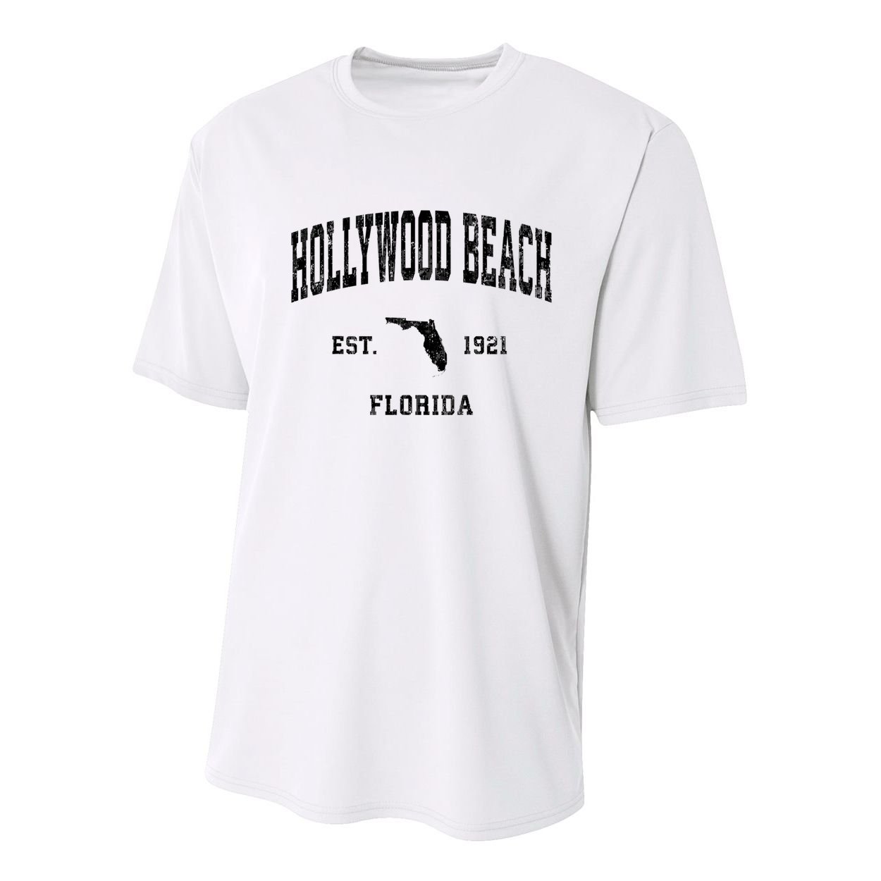Hollywood Beach Florida Fl Vintage Established Athletic Sports Design Youth Performance Sprint T-Shirt