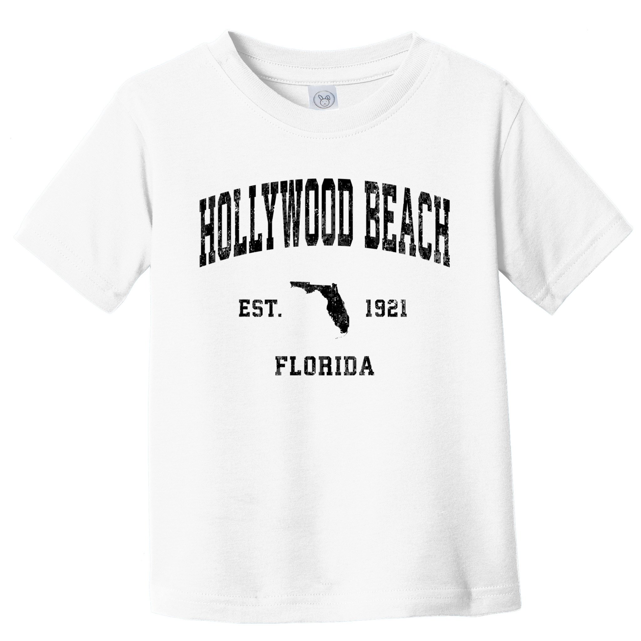 Hollywood Beach Florida Fl Vintage Established Athletic Sports Design Toddler T-Shirt