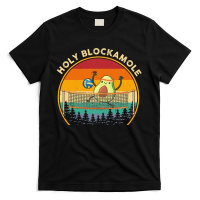 Holy Blockamole Funny Vintage Volleyball Block Avocado T-Shirt