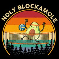 Holy Blockamole Funny Vintage Volleyball Block Avocado Bucket Hat