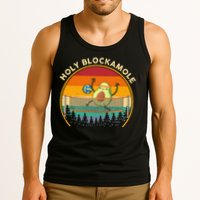 Holy Blockamole Funny Vintage Volleyball Block Avocado Tank Top