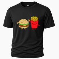 Hamburger Burger Fast Food French Fries Cooling Performance Crew T-Shirt