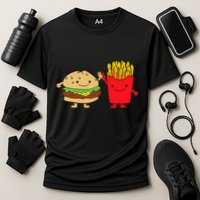 Hamburger Burger Fast Food French Fries Cooling Performance Crew T-Shirt