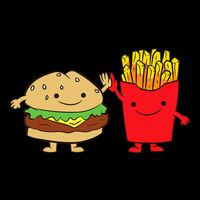 Hamburger Burger Fast Food French Fries Cooling Performance Crew T-Shirt