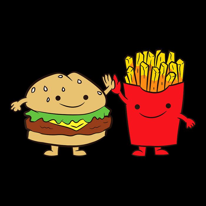 Hamburger Burger Fast Food French Fries Cooling Performance Crew T-Shirt