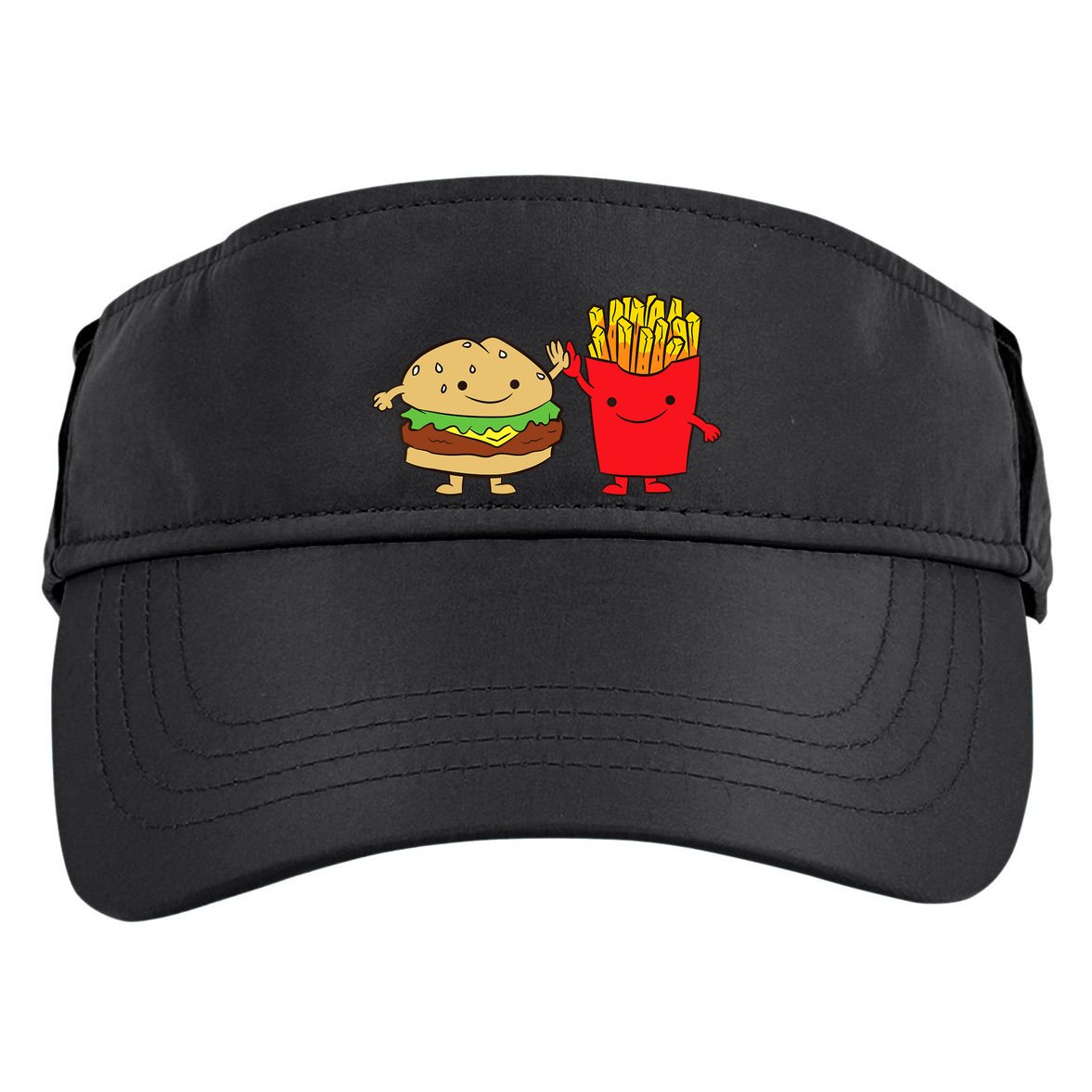 Hamburger Burger Fast Food French Fries Adult Drive Performance Visor