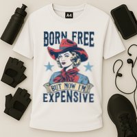 Hot Born Free But Now I’M Expensive Cooling Performance Crew T-Shirt