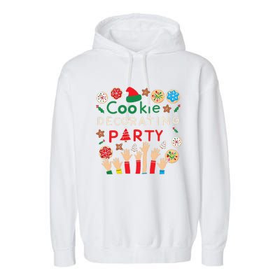 Holiday Baking Family Cookie Decorating Party Fun Garment-Dyed Fleece Hoodie