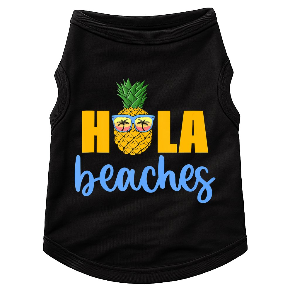 Hola Beaches Funny Beach Vacation Summer For Doggie Tank