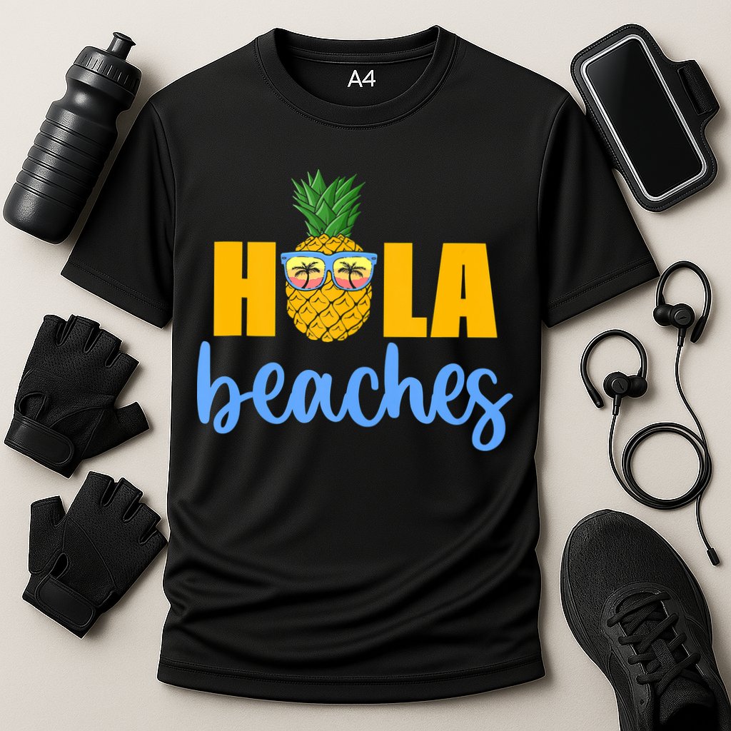 Hola Beaches Funny Beach Vacation Summer For Performance Shirt
