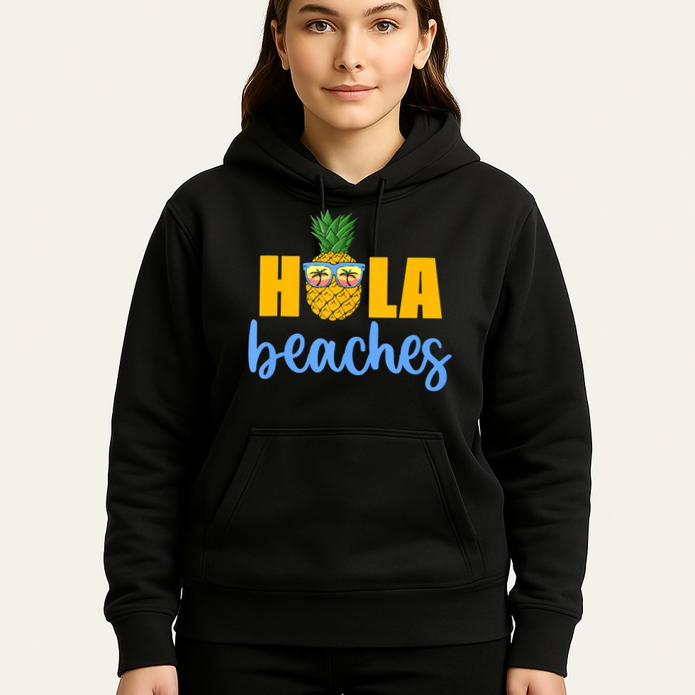 Hola Beaches Funny Beach Vacation Summer For Hoodie