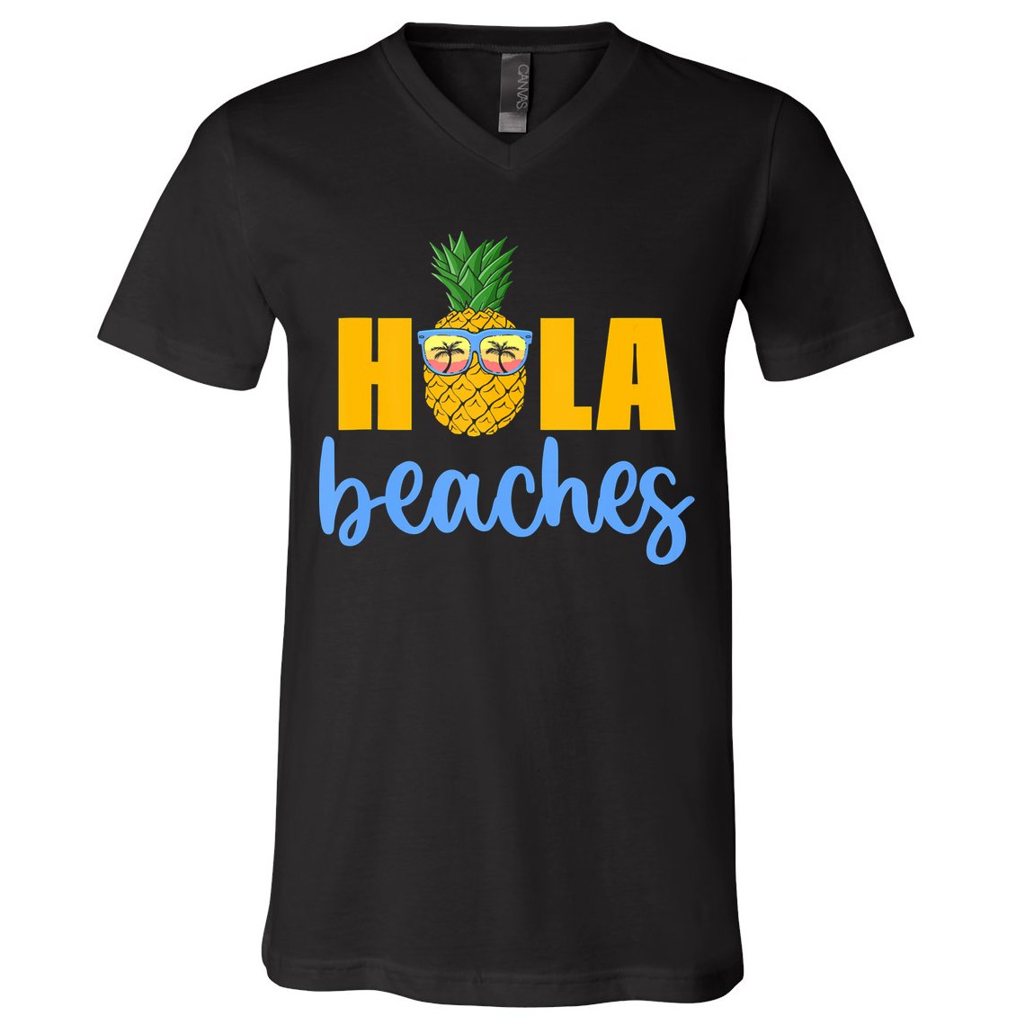 Hola Beaches Funny Beach Vacation Summer For V-Neck T-Shirt