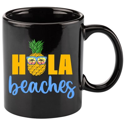 Hola Beaches Funny Beach Vacation Summer For 11oz C Handle Ceramic Mug