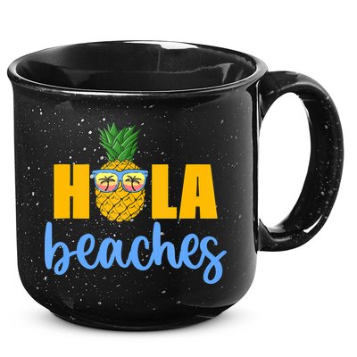 Hola Beaches Funny Beach Vacation Summer For 15oz Campfire Ceramic Mug
