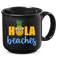 Hola Beaches Funny Beach Vacation Summer For 15oz Campfire Ceramic Mug