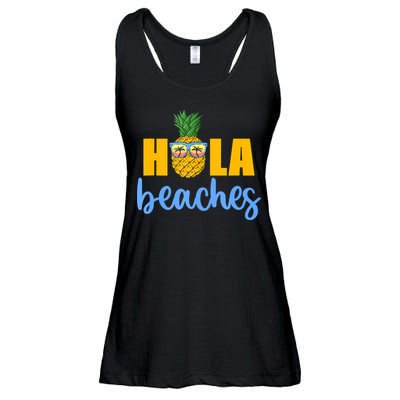 Hola Beaches Funny Beach Vacation Summer For Ladies Essential Flowy Tank