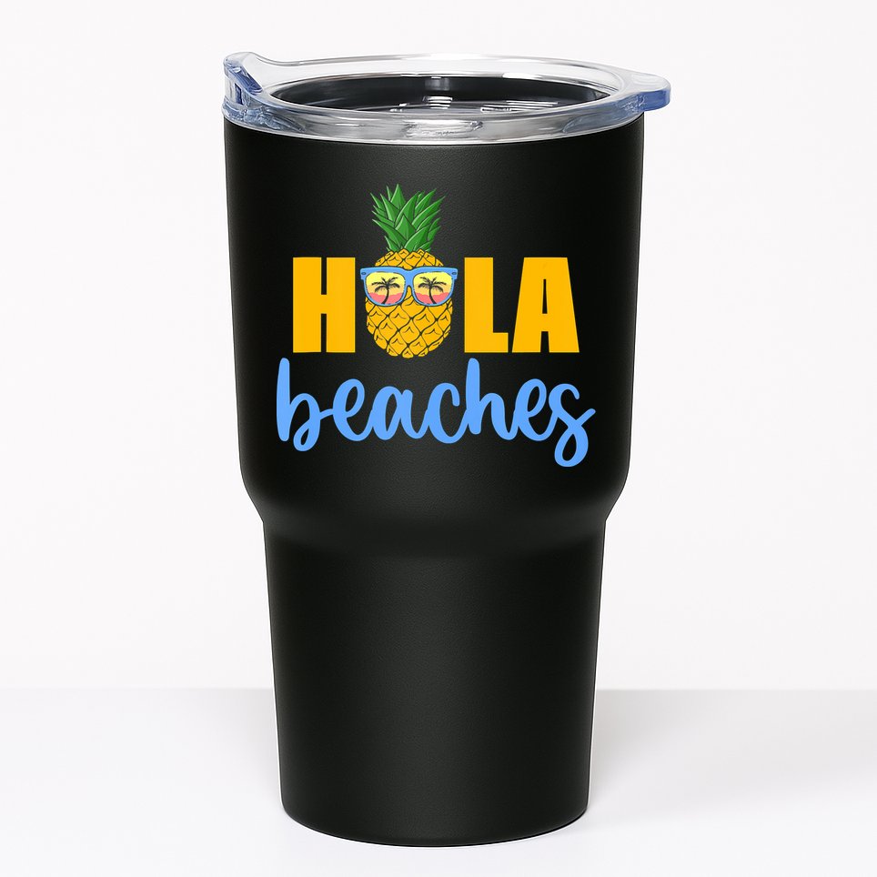 Hola Beaches Funny Beach Vacation Summer For Tumbler