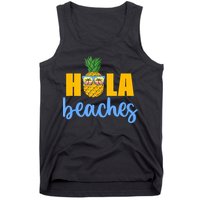 Hola Beaches Funny Beach Vacation Summer For Tank Top
