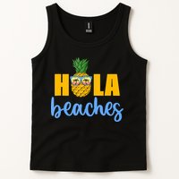 Hola Beaches Funny Beach Vacation Summer For Tank Top