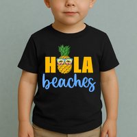 Hola Beaches Funny Beach Vacation Summer For Toddler T-Shirt