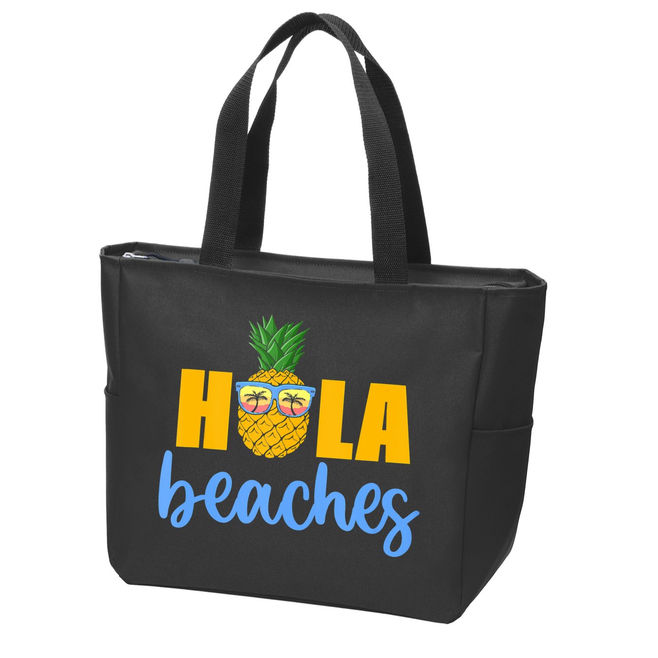 Hola Beaches Funny Beach Vacation Summer For Zip Tote Bag