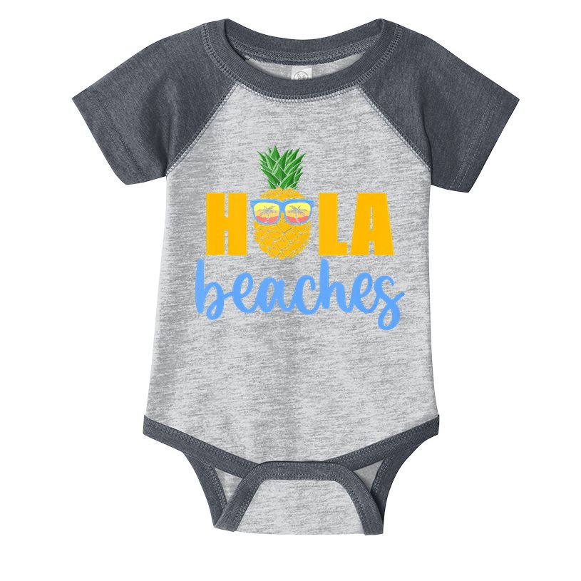 Hola Beaches Funny Beach Vacation Summer For Infant Baby Jersey Bodysuit
