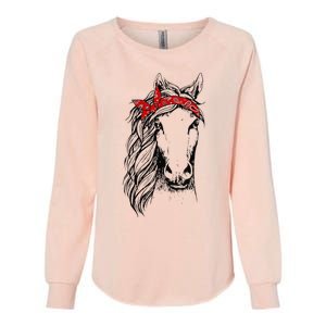 Horse Bandana for Horseback Riding Horse Lover Womens California Wash Sweatshirt