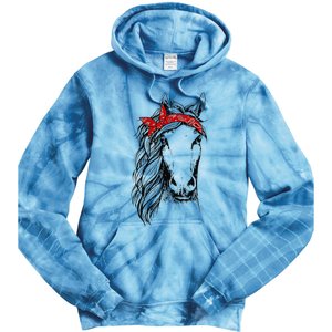 Horse Bandana for Horseback Riding Horse Lover Tie Dye Hoodie