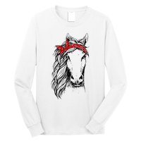 Horse Bandana for Horseback Riding Horse Lover Long Sleeve Shirt