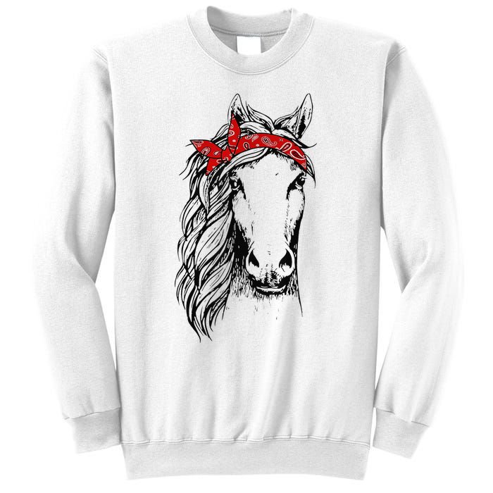 Horse Bandana for Horseback Riding Horse Lover Sweatshirt