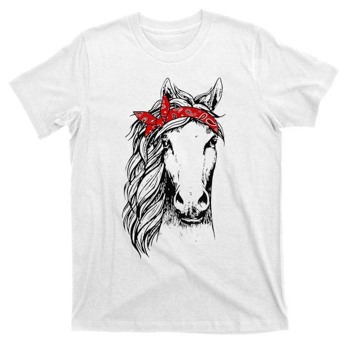 Horse Bandana for Horseback Riding Horse Lover T-Shirt