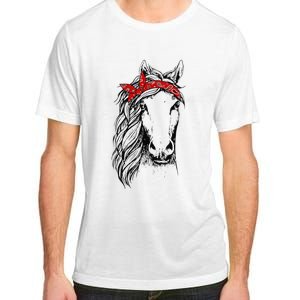 Horse Bandana for Horseback Riding Horse Lover Adult ChromaSoft Performance T-Shirt