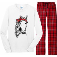 Horse Bandana for Horseback Riding Horse Lover Long Sleeve Pajama Set