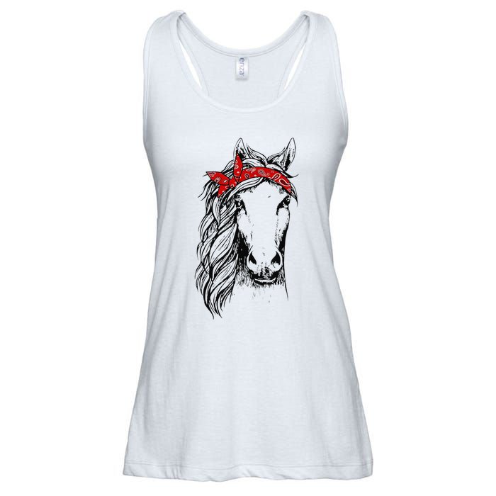 Horse Bandana for Horseback Riding Horse Lover Ladies Essential Flowy Tank