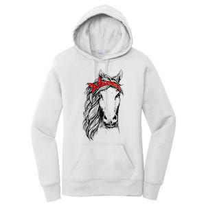 Horse Bandana for Horseback Riding Horse Lover Women's Pullover Hoodie